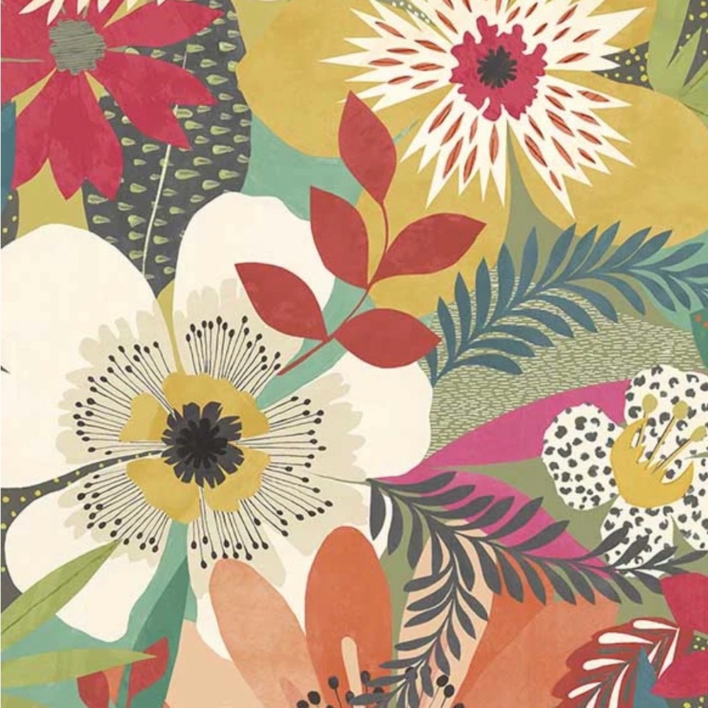 Vibrant Floral Wallpaper - Multicolor
